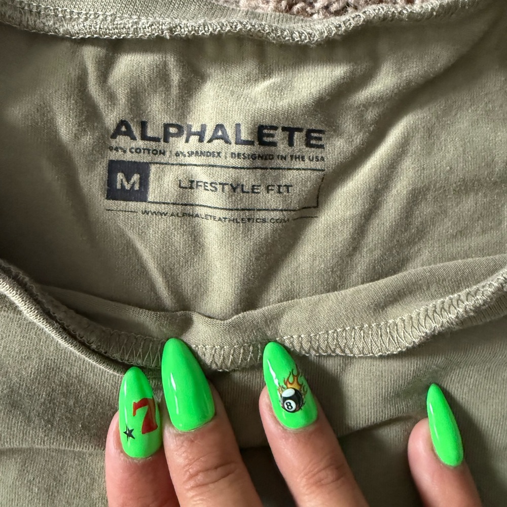 Alphalete Olive Crop Top